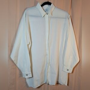 PARTNERS Elegant Cream/Ivory Button-Down Shirt